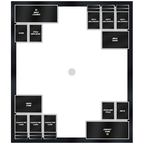 A frame with a more 'horizontal' card zone placement.